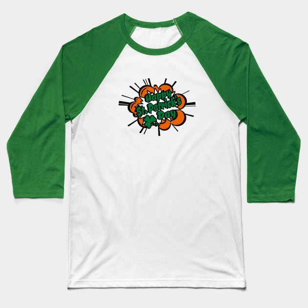 St. Patrick's Day Baseball T-Shirt by BattaAnastasia